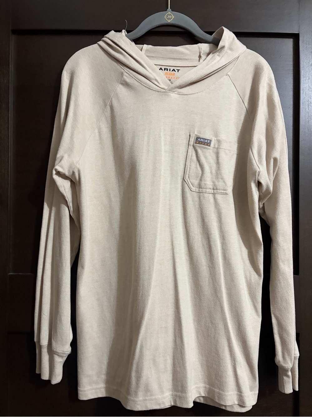 Ariat Women’s Long-Sleeve Hooded Pocket Shirt - Beige